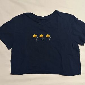 J. Galt Navy Flower Top